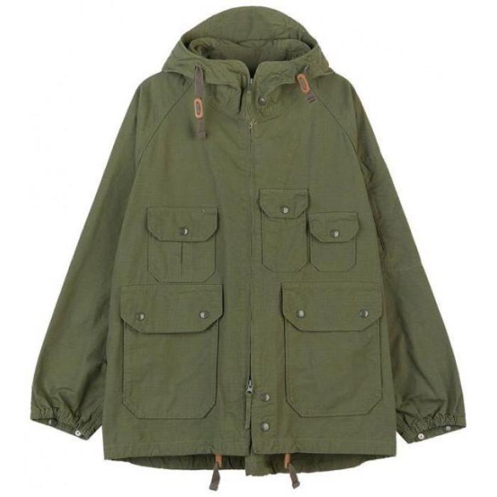 Engineered Garments Olive Cotton Ripstop Atlantic Parka Jac 25S1D010 QT110 CT010