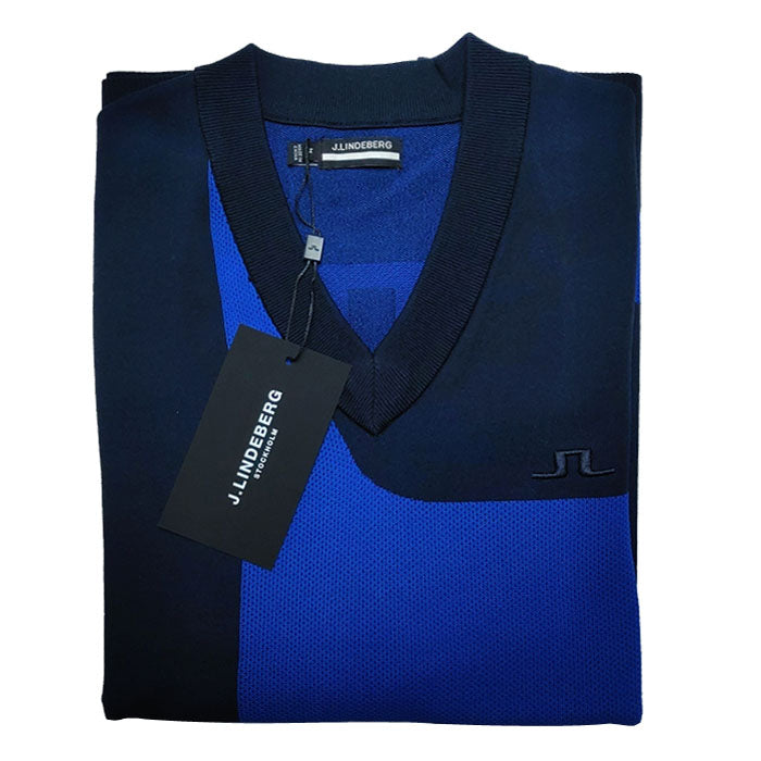 J LINDEBERG Davis V-Neck Knit Vest for Men AMKW08139 6855