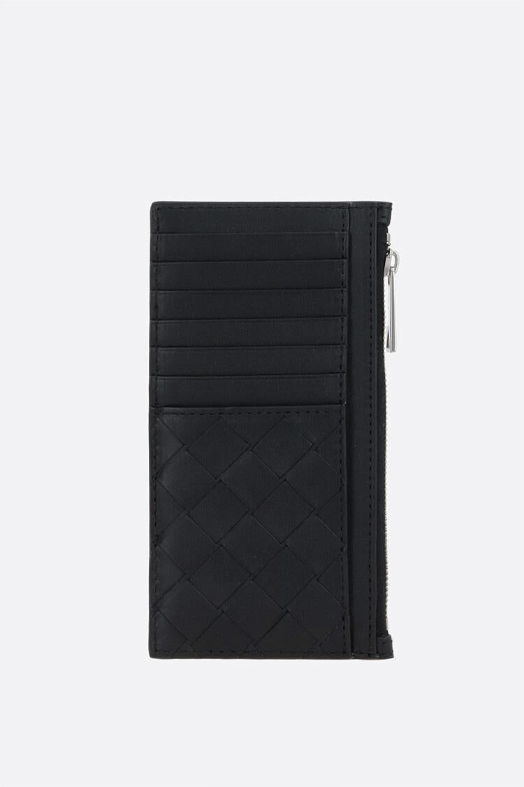 Bottega Veneta Intrecciato Leather Long Card Wallet Black