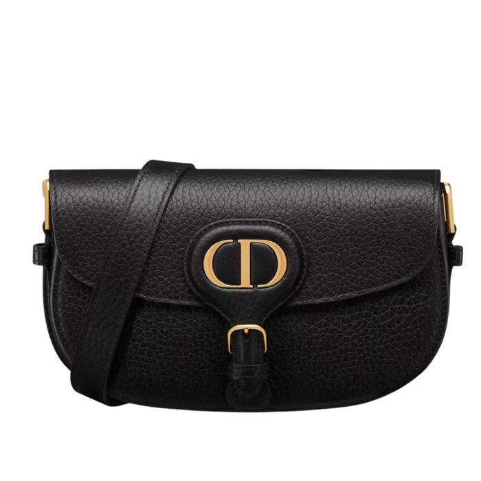 DIOR Bobby East-West Leather Shoulder Bag Black
