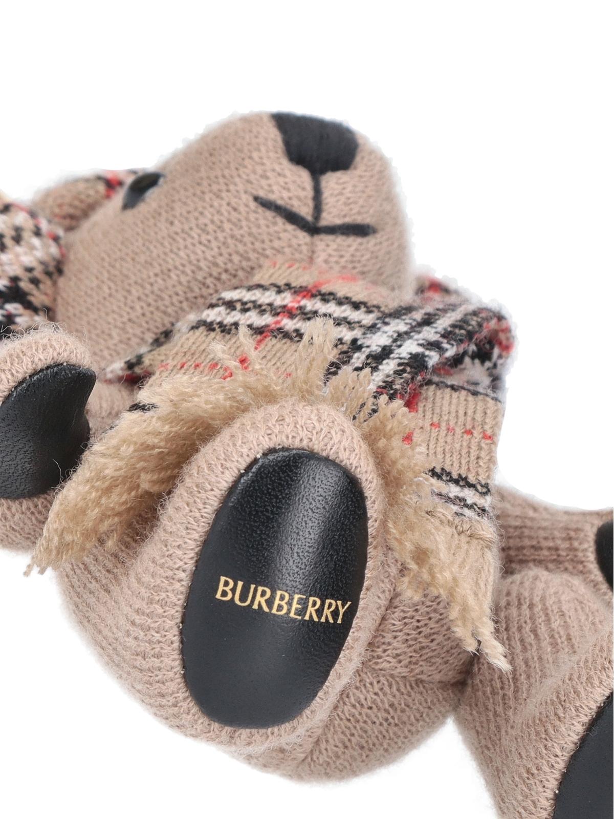 BURBERRY Leather Check Keyring