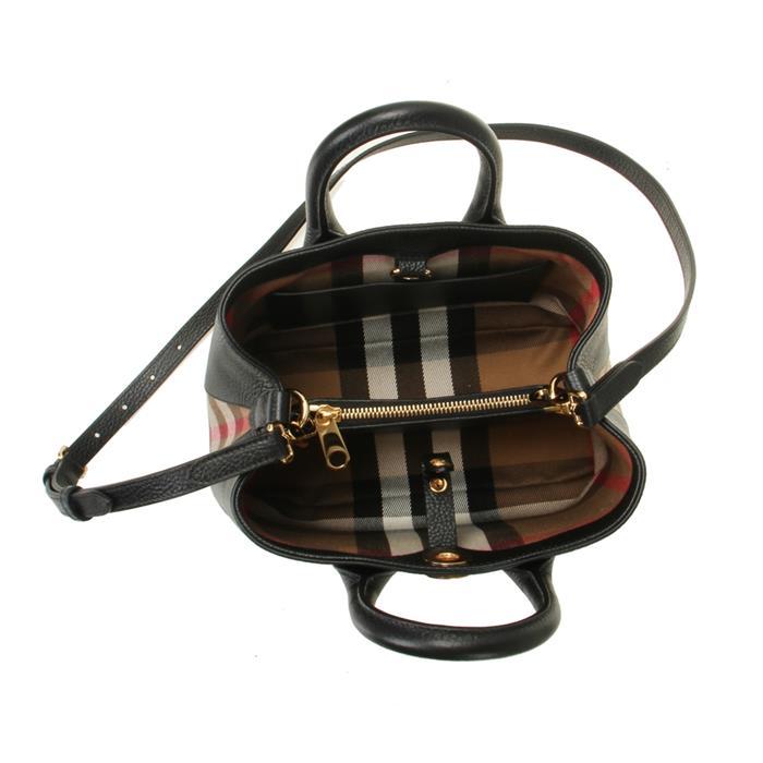 BURBERRY Vintage Check Leather Mini Tote Bag