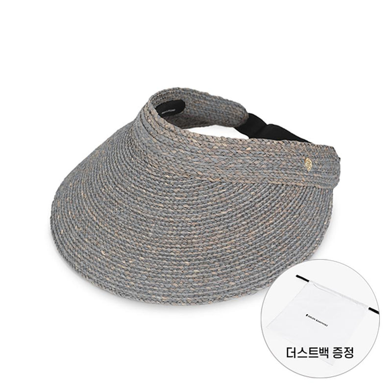 HELEN KAMINSKI Kirsten Raffia Visor Sun Cap Hat for Women 50305 ECLIPSE MELANGE
