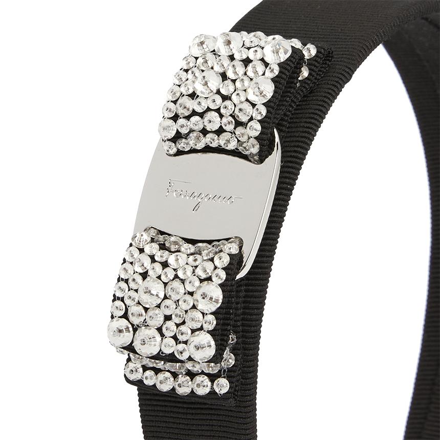Ferragamo Crystal Vara Bow Women's Headband 34 2758 001 0524893