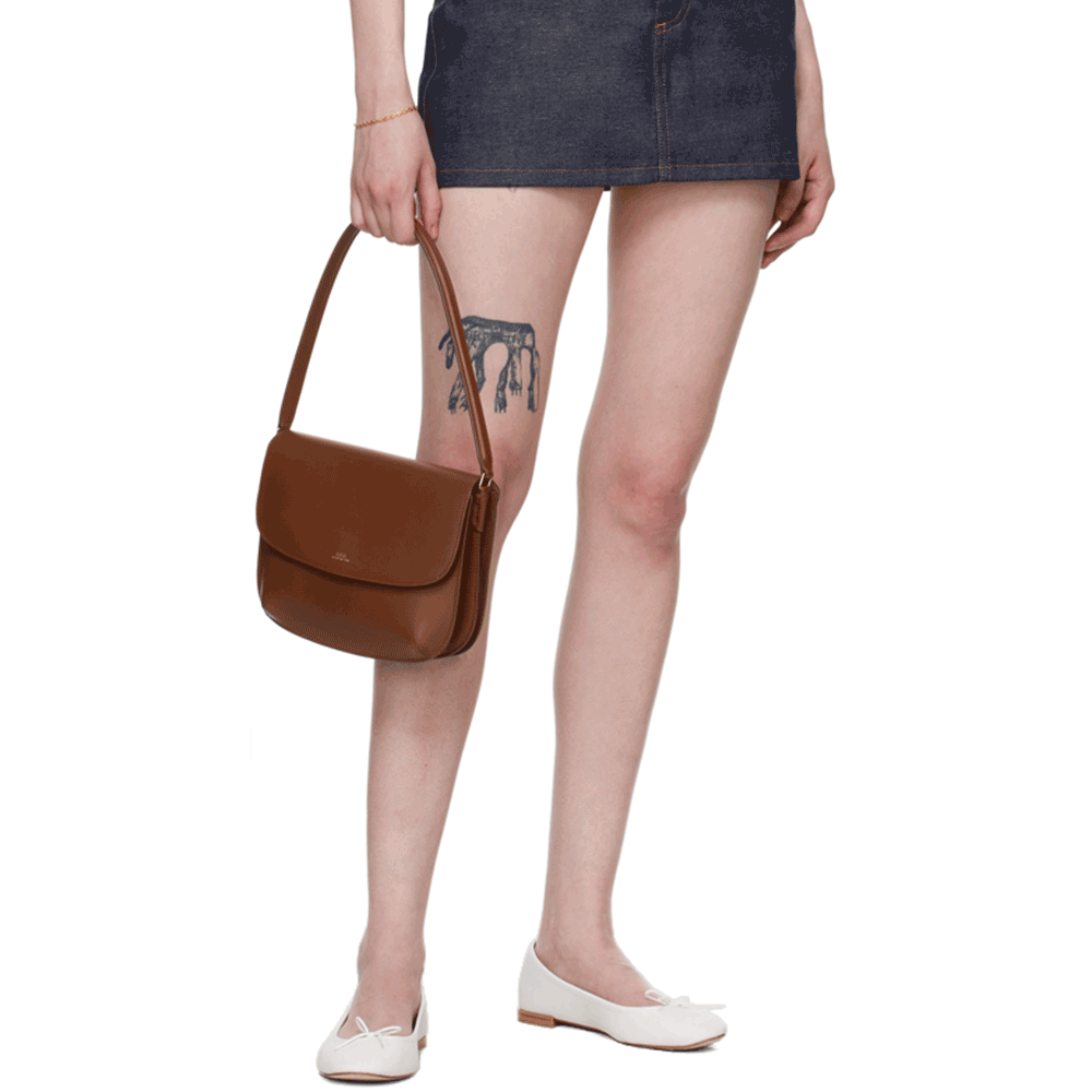 A.P.C. Sara Leather Shoulder Bag Crossbody