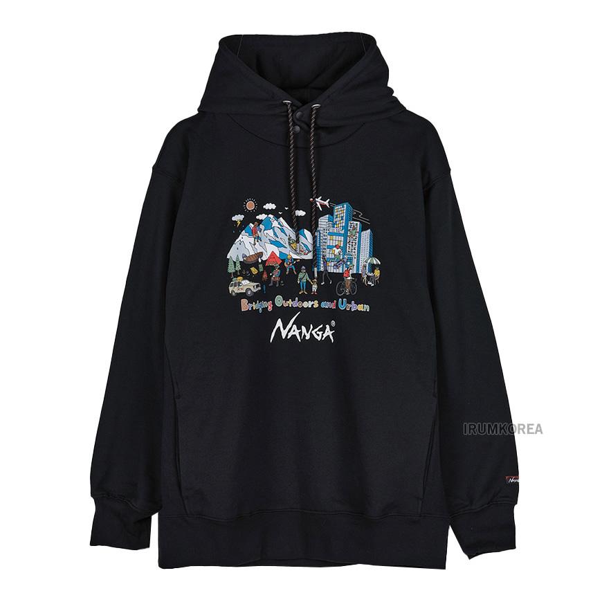 NANGA Men’s Eco Hoodie BOU1 N2530 1Q069Z PBLK
