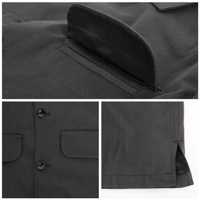 Lemaire Poly Wool Gabardine Pocket Long Sleeve Shirt