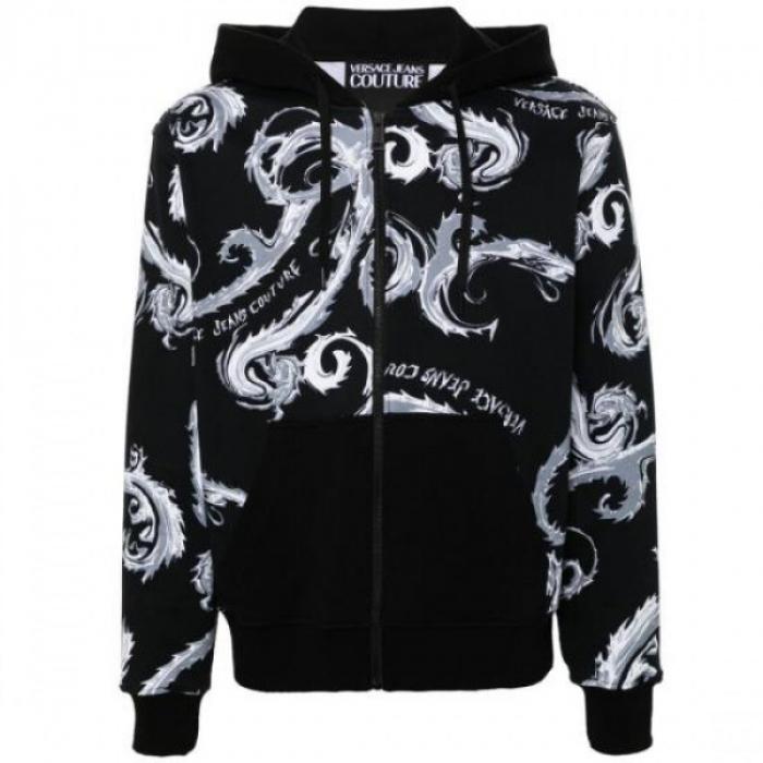 Versace Chromo Couture Regular Fit Zip Hoodie 77GAI3Z1 FS161 KJ2