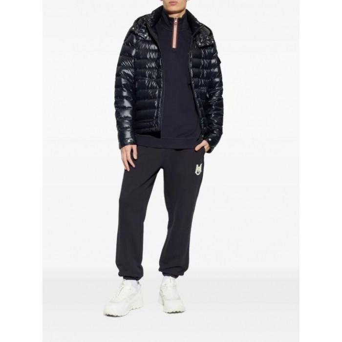 Moncler Men's Embroidered Logo Polo Neck Sweatshirt
