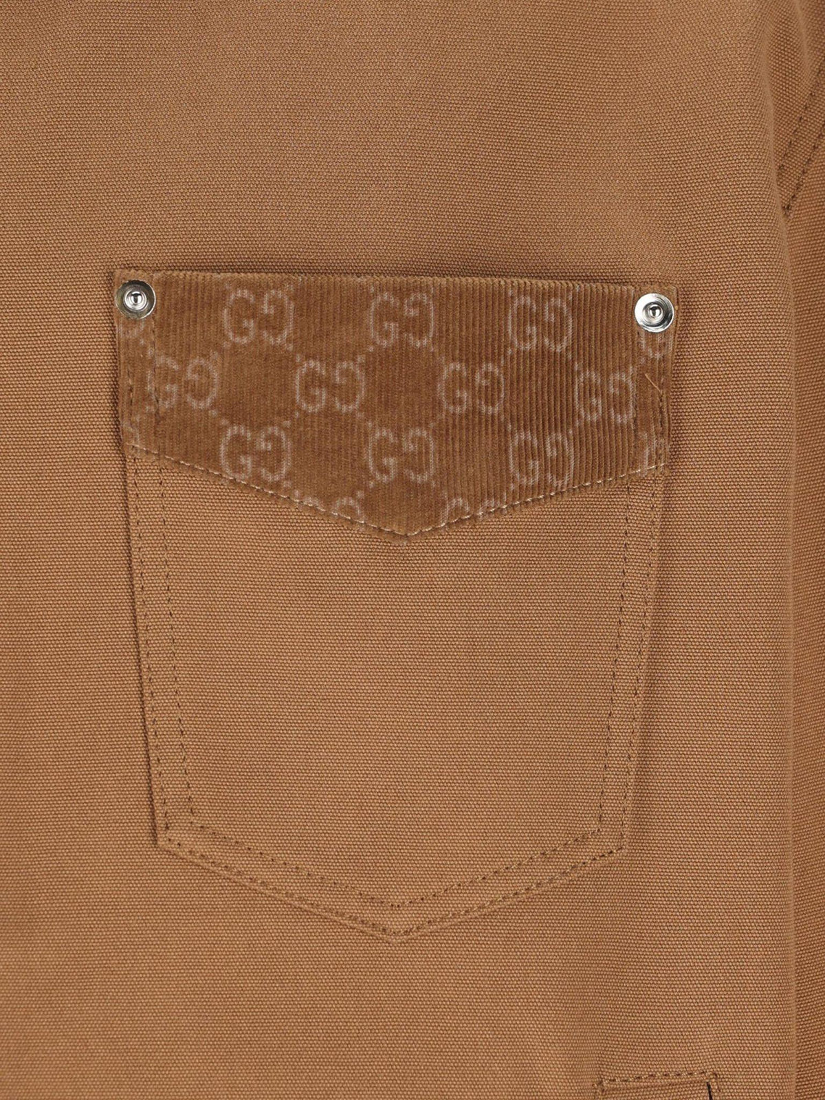 GUCCI Brown Wool Blend Zip-Up Jacket