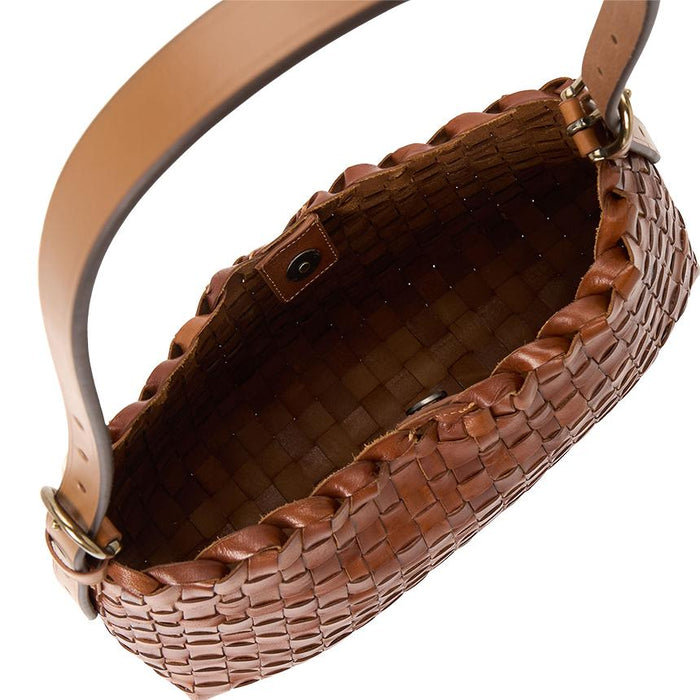 Dragon Diffusion Hobo Salvage Leather Shoulder Bag Tan Women