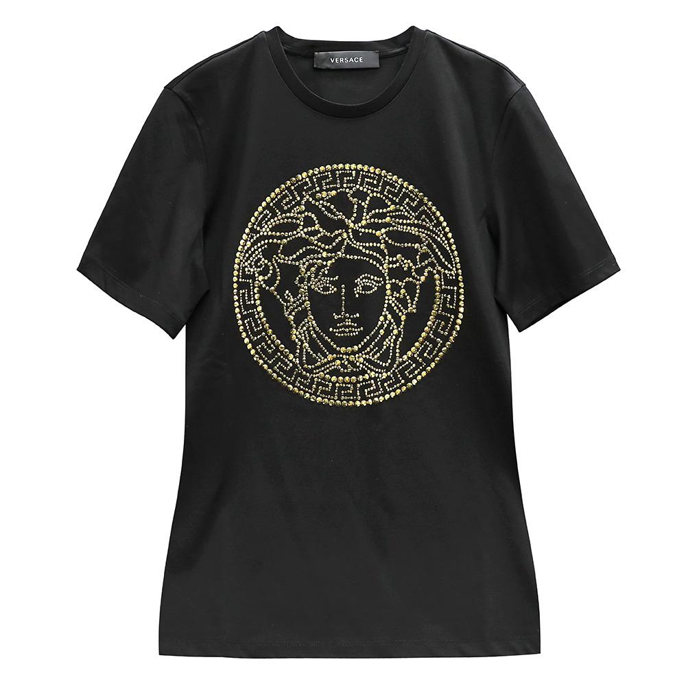 Versace Women Medusa Stud Short Sleeve T-Shirt 1001529 1A01125 2B130