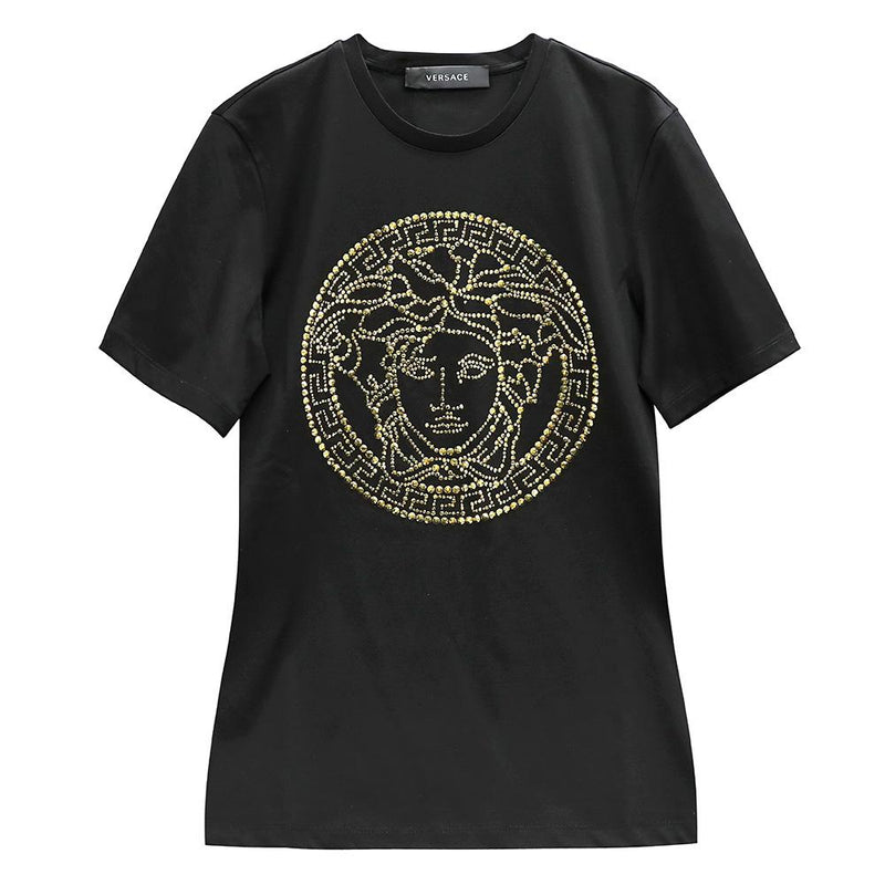 Versace Women Medusa Stud Short Sleeve T-Shirt 1001529 1A01125 2B130