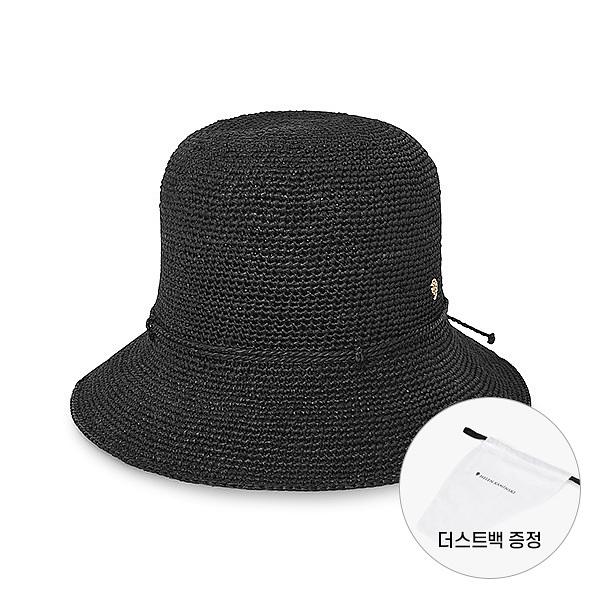 HELEN KAMINSKI Charcoal Raffia Provence 8 Cloche Bucket Hat HAT50332 CA