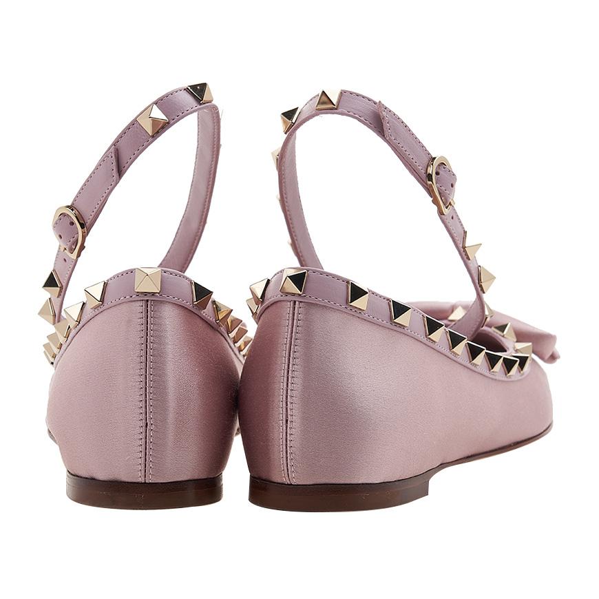 VALENTINO Garavani Rockstud Ribbon Flat Shoes Women SWH 6E0