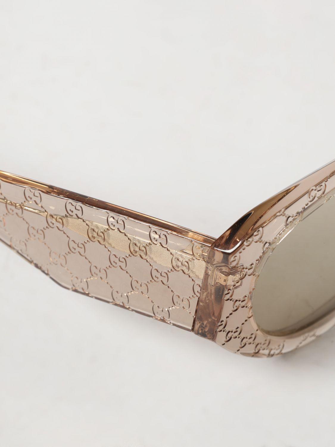 GUCCI Brown Acetate Cat-Eye Sunglasses