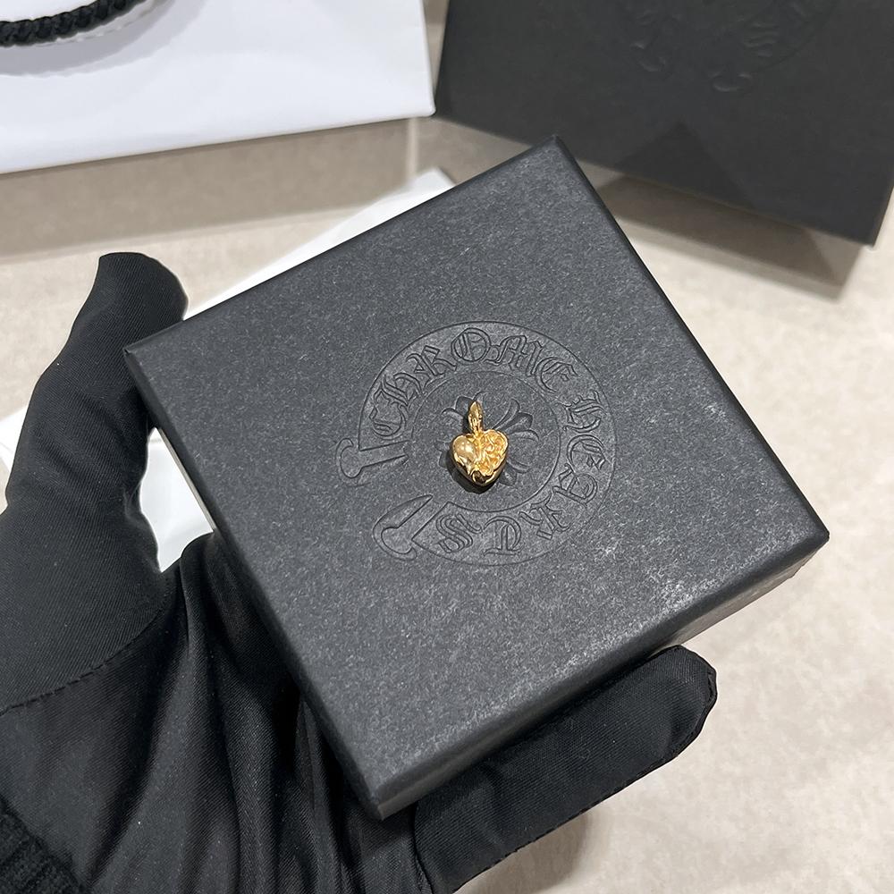 Chrome Hearts CH Heart Mini Charm 22K Gold Necklace/Pendant
