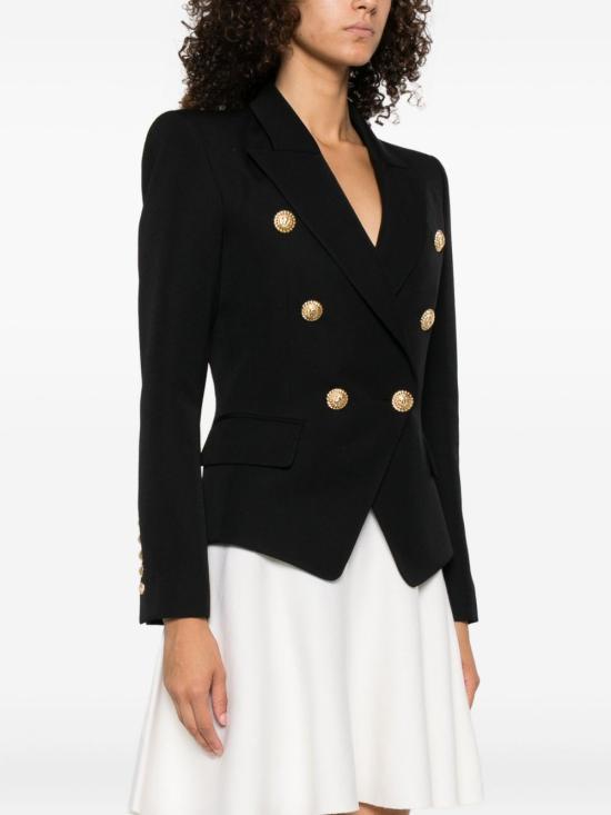 Balmain Black Wool Suit Jacket for Men GF1SI505WC090PA BLACK DOM