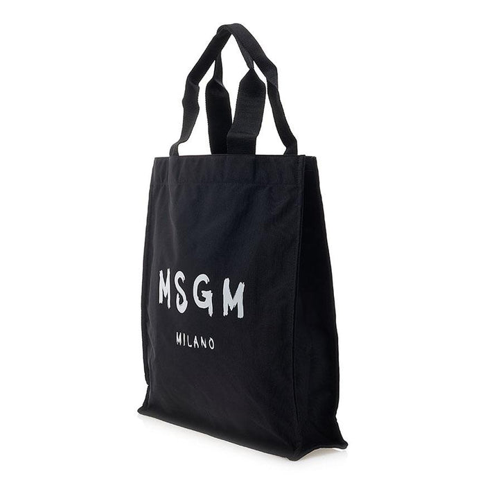 MSGM Milano Logo Tote Bag Black Men's Canvas Tote