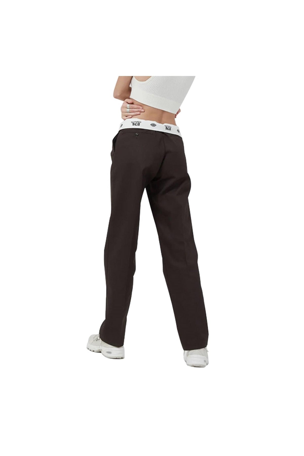 Dickies Dark Brown Twill Work Pants Original Unisex Classic Pants 874 DB
