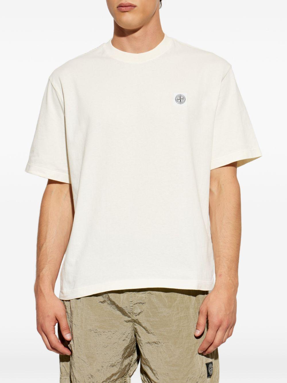 STONE ISLAND Short Sleeve Cotton T-Shirt Navy Men's