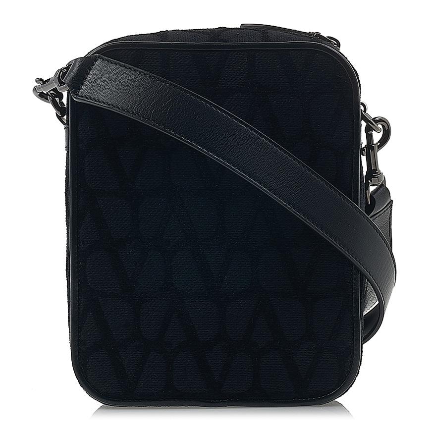 VALENTINO Garavani Signature V Logo Shoulder Crossbody Bag Black