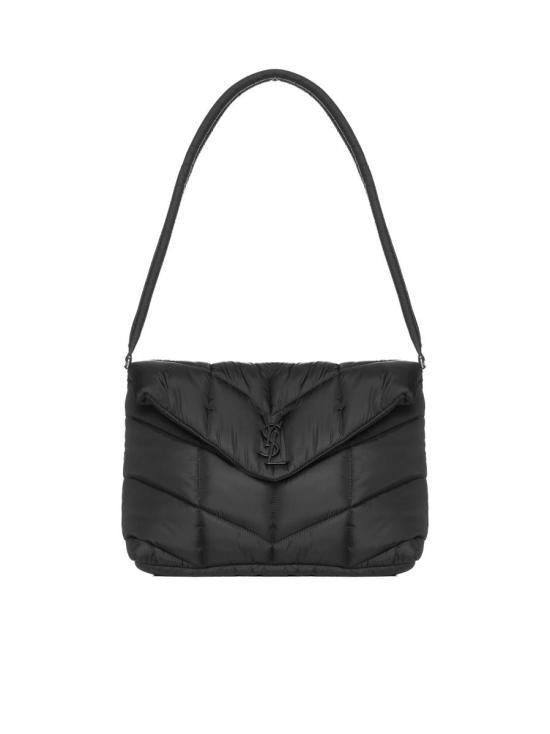 Saint Laurent Logo Puffer Nylon Messenger Bag 733630 FAB27 1000