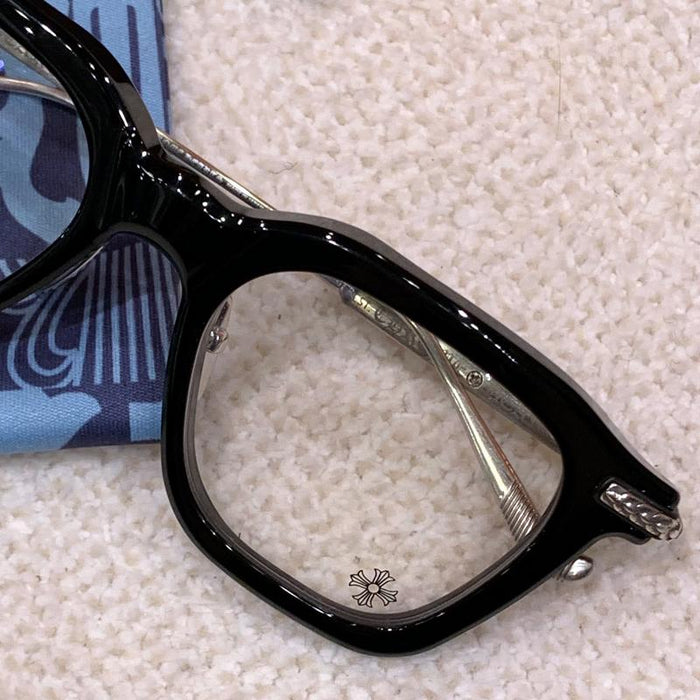 Chrome Hearts Black Brushed Silver Asian Fit Eyeglasses Unisex