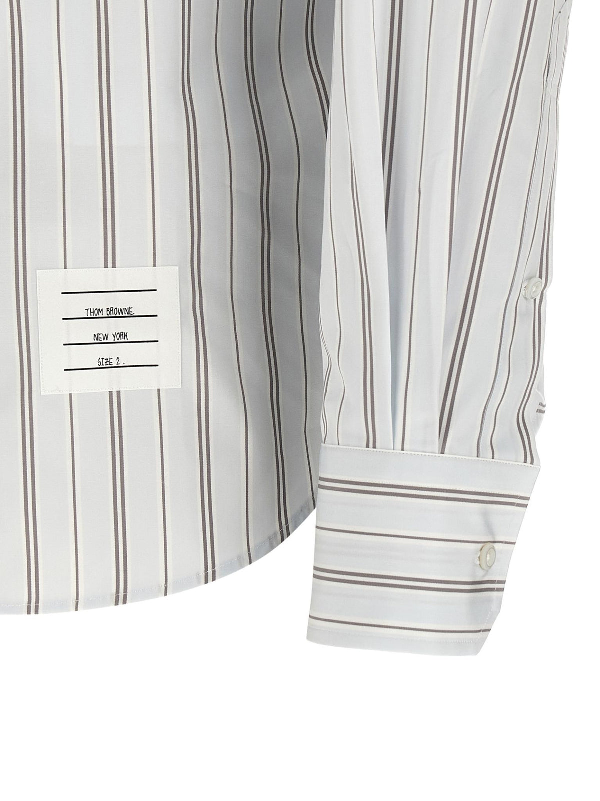 THOM BROWNE White Oxford Long Sleeve Button-Down Shirt