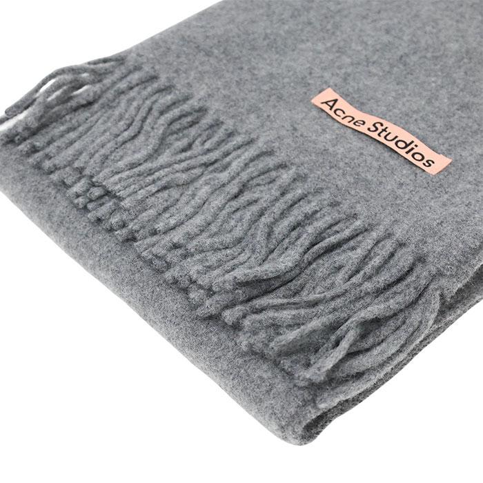 Acne Studios Unisex Wool Fringe Scarf Black