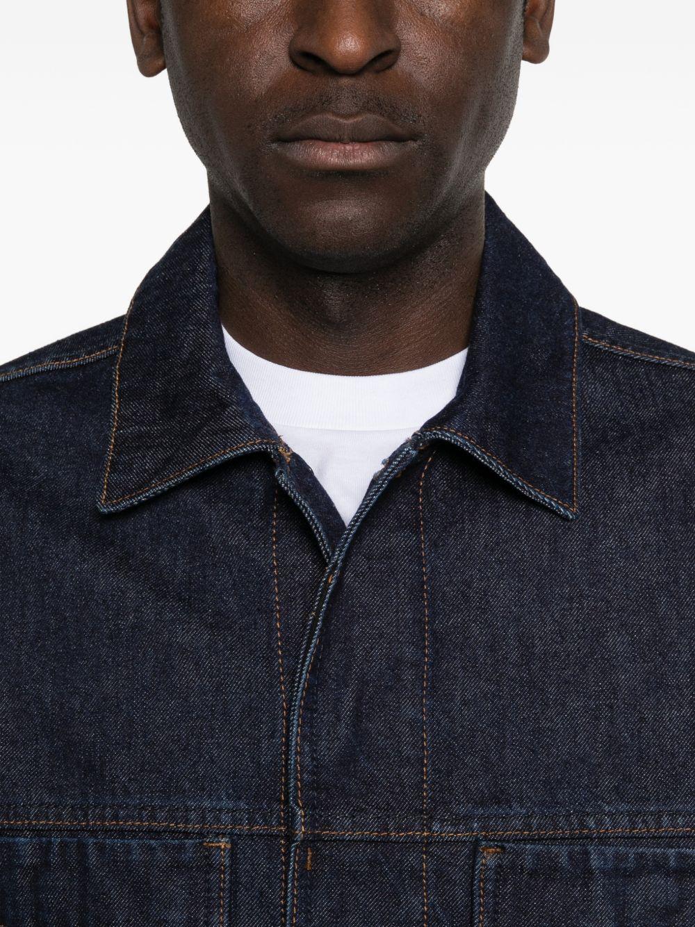 STONE ISLAND Denim Casual Jacket Blue FW26 Men’s Jacket