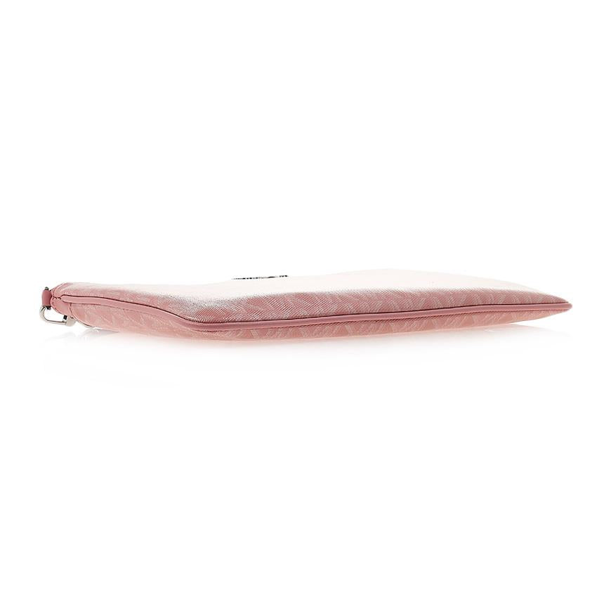 Michael Kors Women’s Logo Clutch Bag Pink Canvas