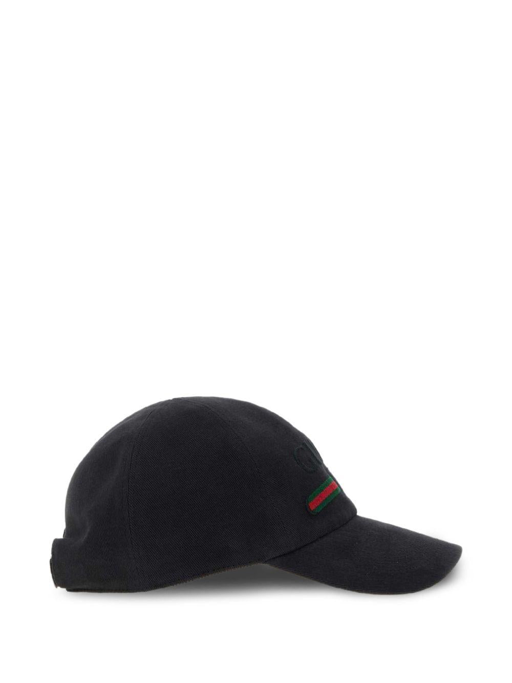 GUCCI Black Cotton Baseball Cap