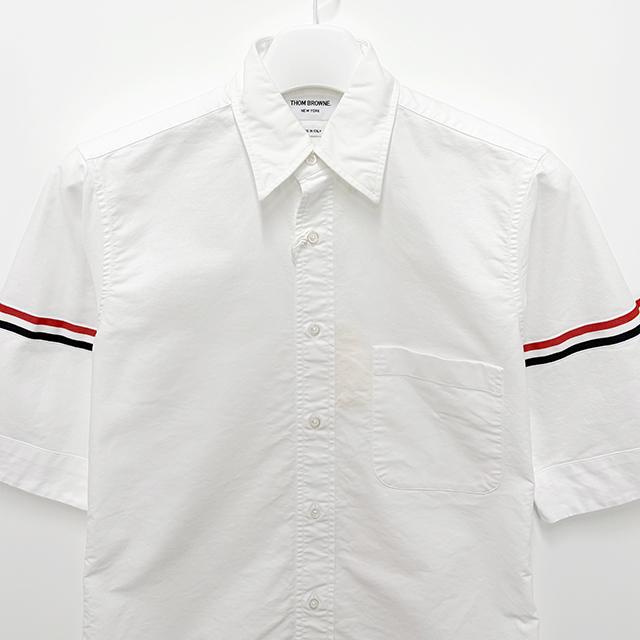 THOM BROWNE Classic Armband Short Sleeve Shirt MWS242A F0313 100