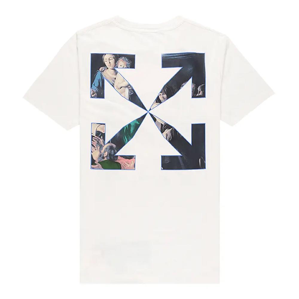OFF WHITE Caravaggio Arrow Graphic Short Sleeve T-Shirt White
