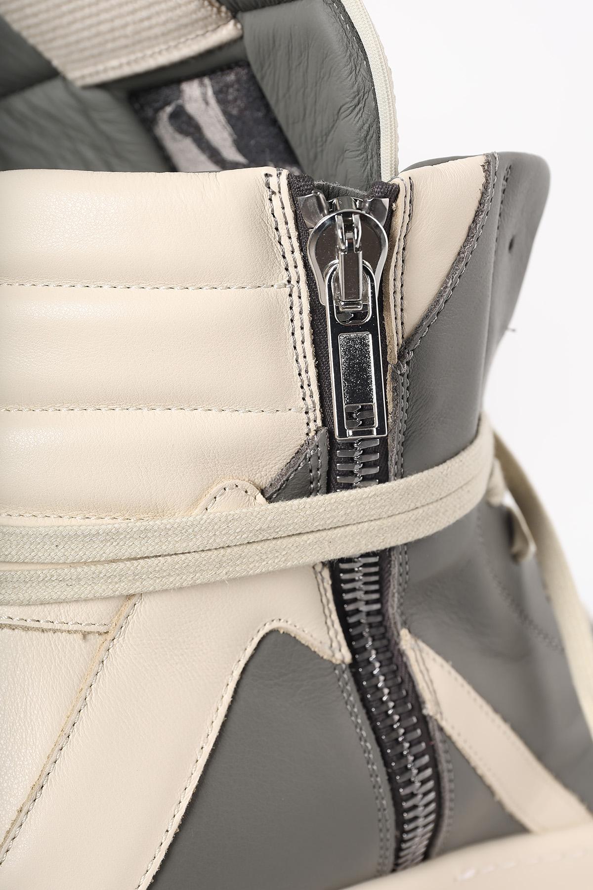 Rick Owens EUCA Leather Mega Bumper Geobasket High-Top Sneakers
