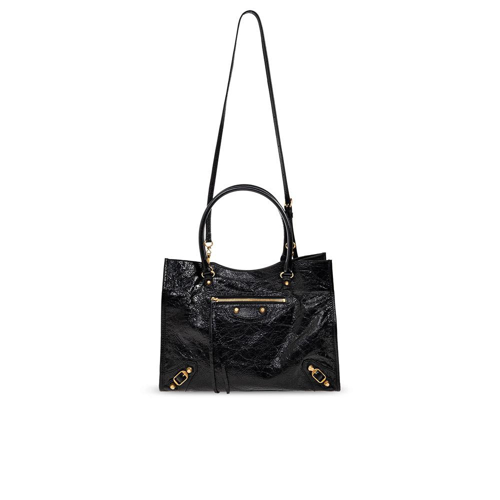 BALENCIAGA Le City Small Tote Bag Black Leather Handbag