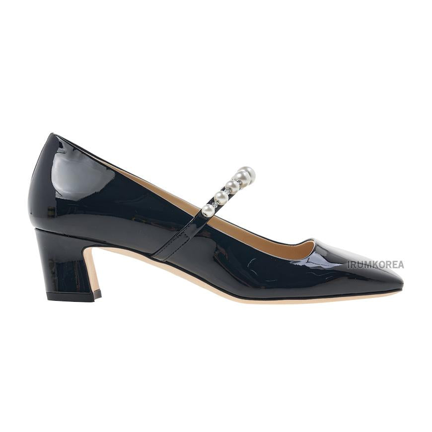 Jimmy Choo Aid Pumps Women’s Heels ADE 45 XKM BLACK WHITE