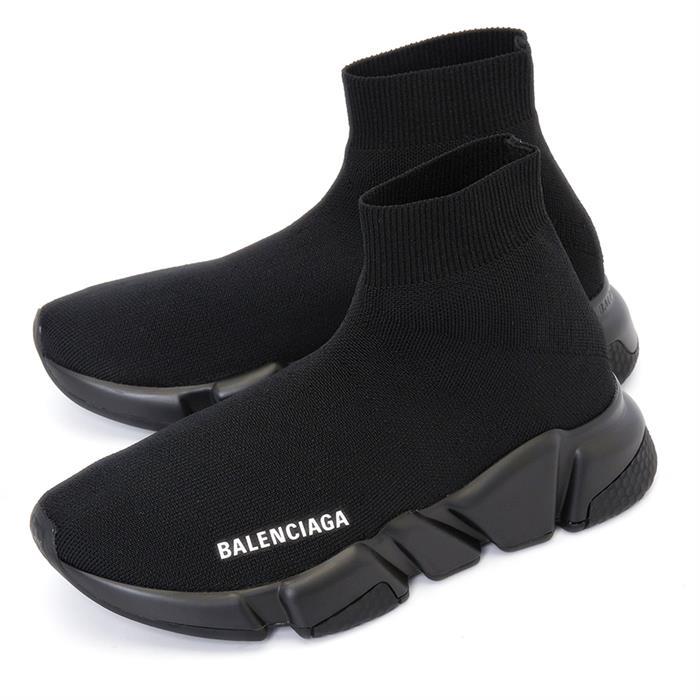 BALENCIAGA Speed Runner Knit Low-Top Sneakers Black Gray