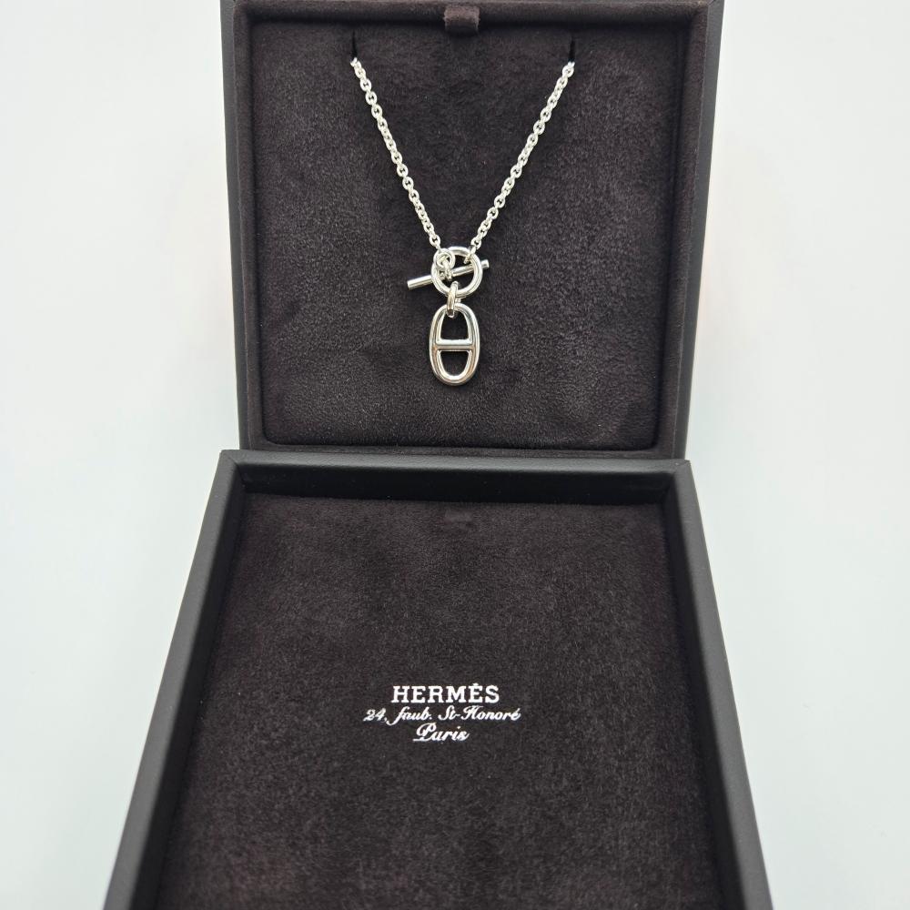 HERMES Chaine d’Ancre Silver Pendant Necklace H104141B00