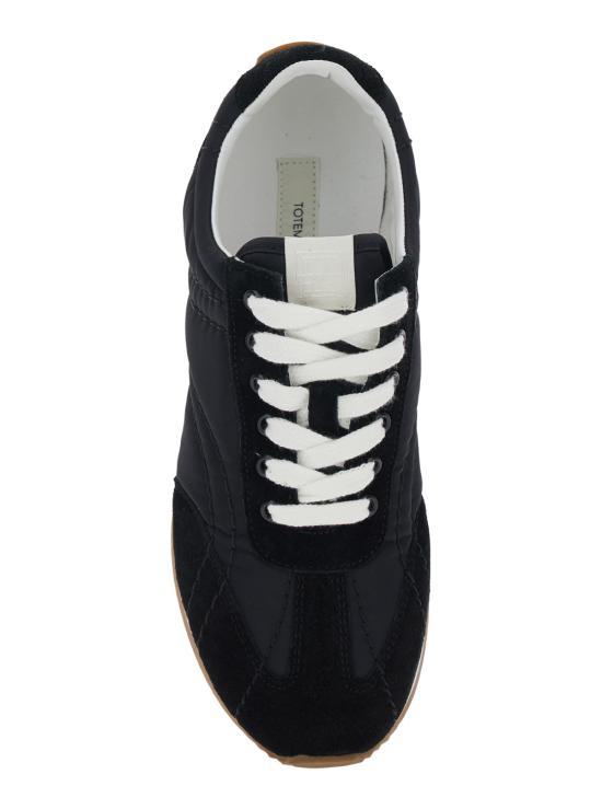 Toteme Black Leather Sneakers 251WAS1544 FB0137001
