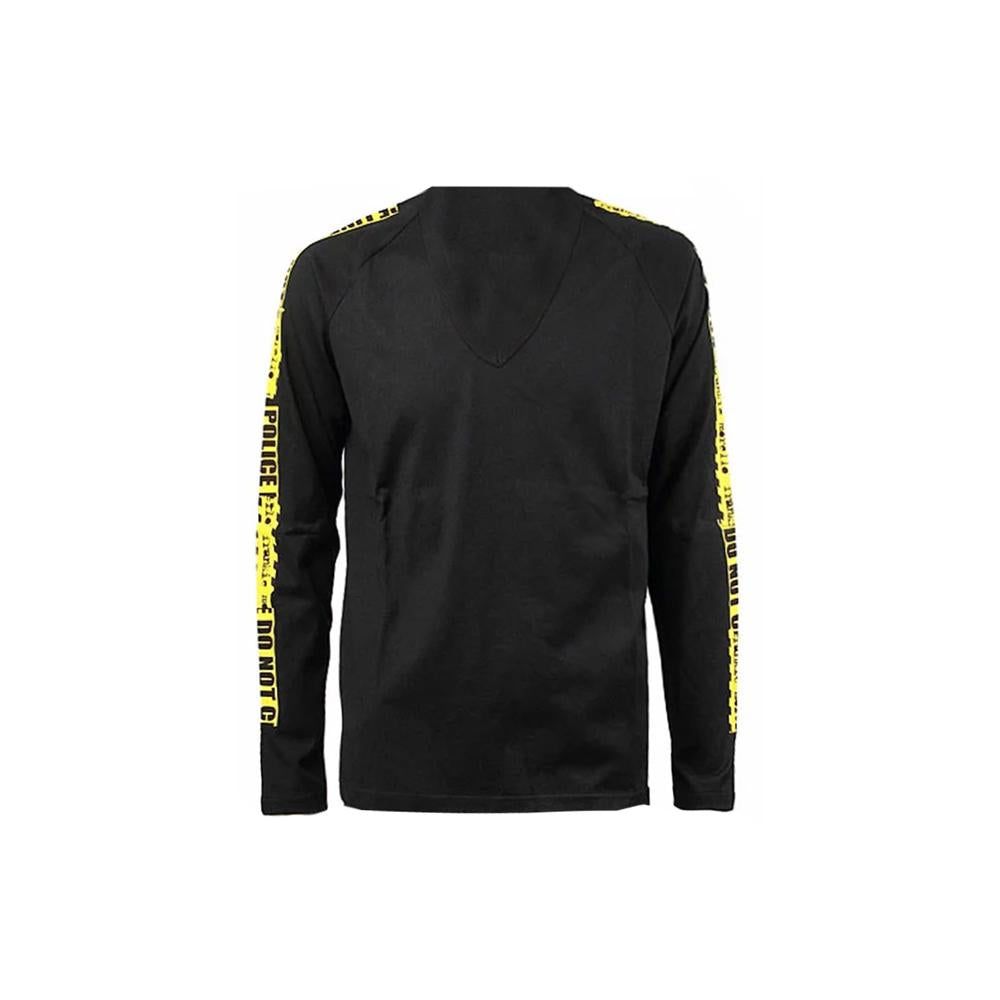 Frankie Morello Black 15th Anniversary Lettering Print Long Sleeve T-Shirt