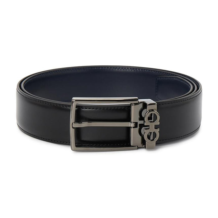 Ferragamo Gancini Reversible Leather Men's Belt Pre-Cut 0776302