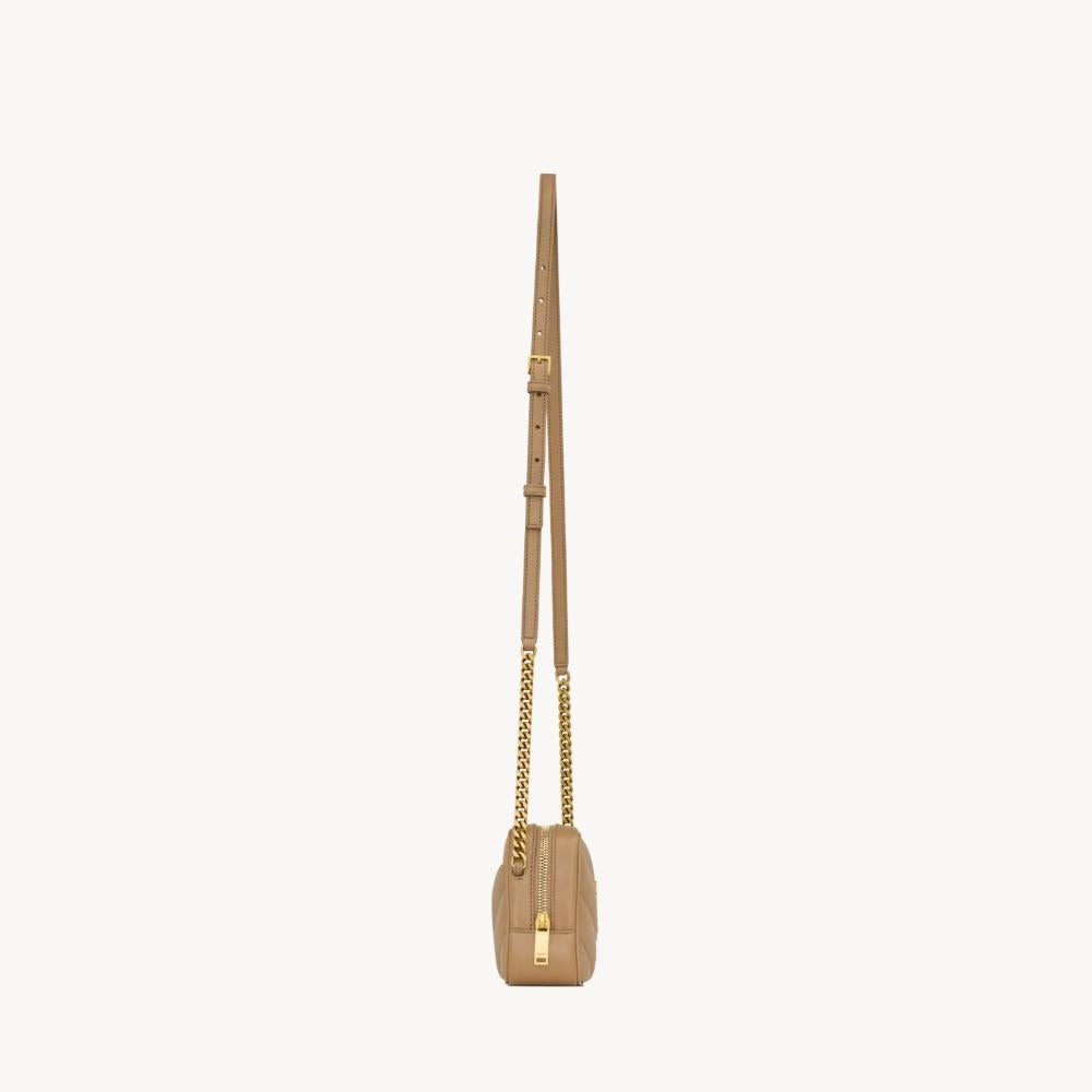 Saint Laurent Loulou Mini Camera Bag Natural Tan Shoulder Bag