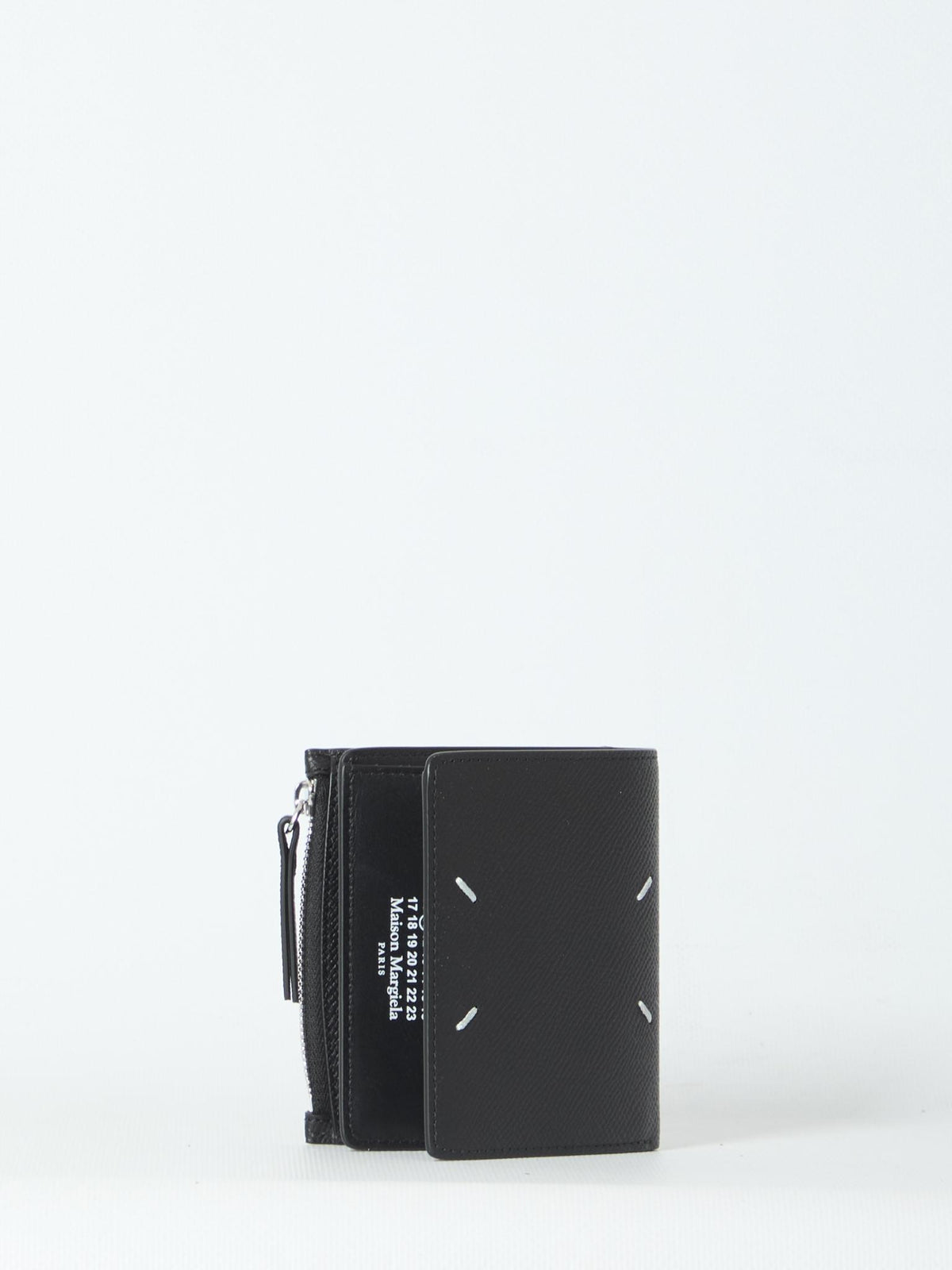 Maison Margiela Black Leather Card Holder Wallet