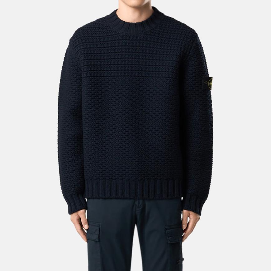 STONE ISLAND Men’s Pure Wool Mock Neck Knit Sweater K2S155100054 S00L9 V0020