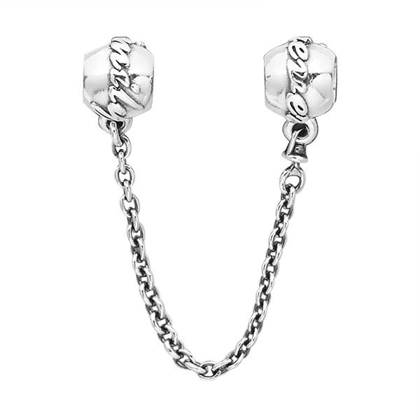 PANDORA Silver Family Ties Safety Chain Charm