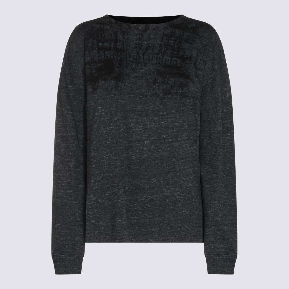 Maison Margiela Long Sleeve Sweatshirt Cotton Blend Navy Women’s Top