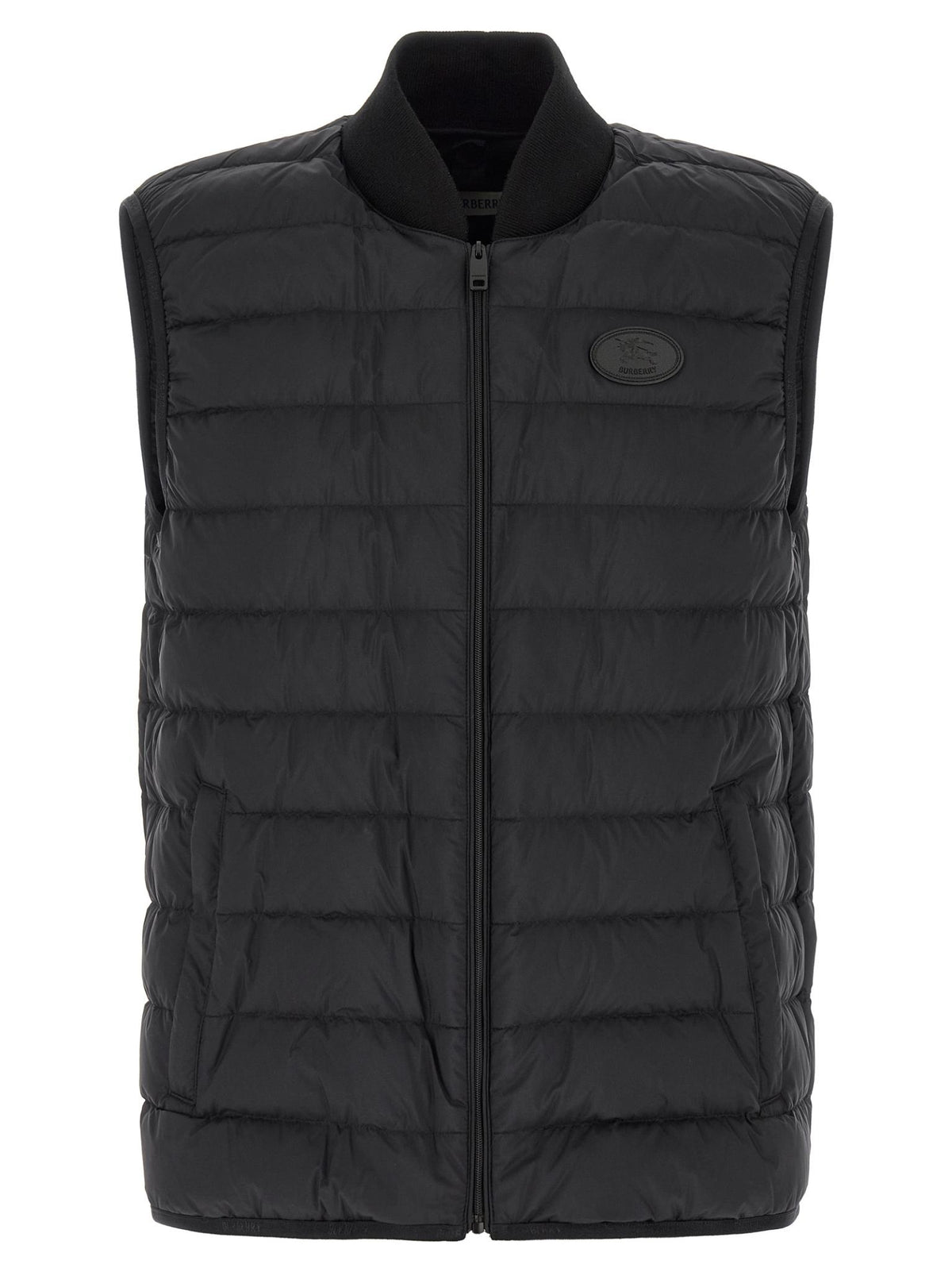 BURBERRY Black Cotton Gabardine Double-Breasted Trench Coat