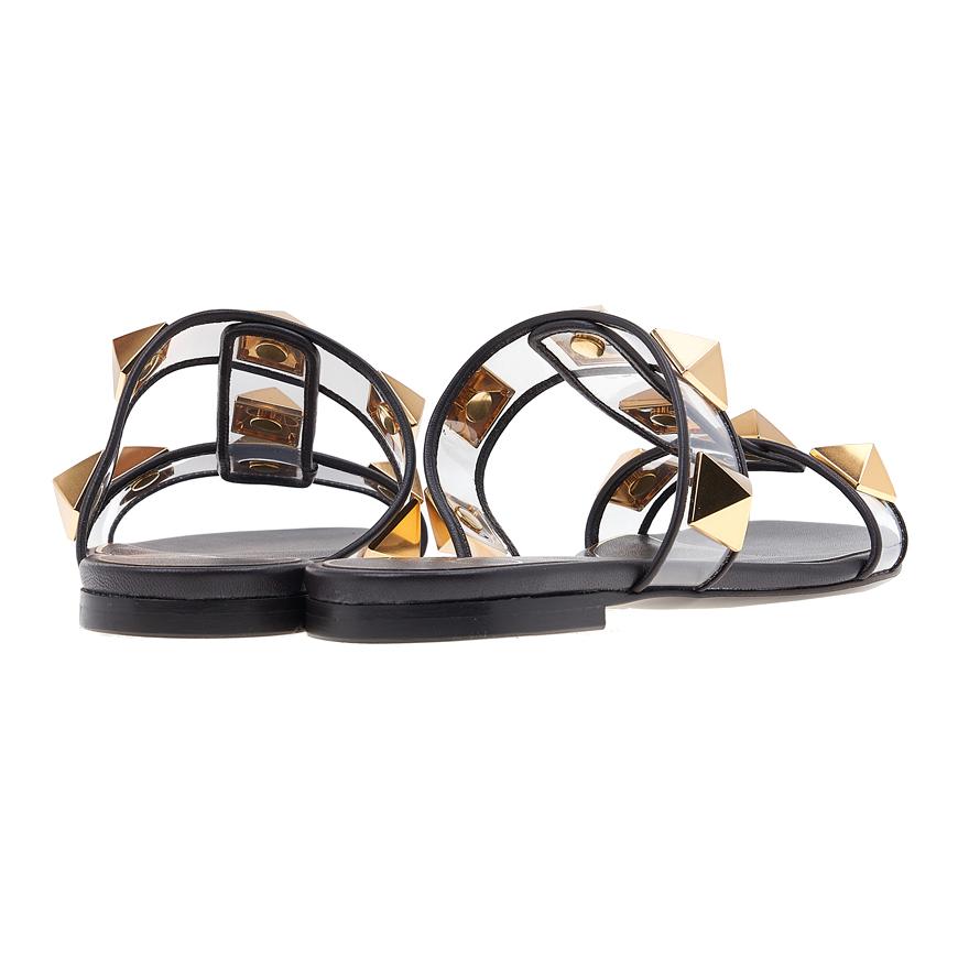 VALENTINO Garavani Women’s Roman Stud Sandals White Leather